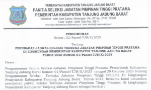 perubahan jadwal