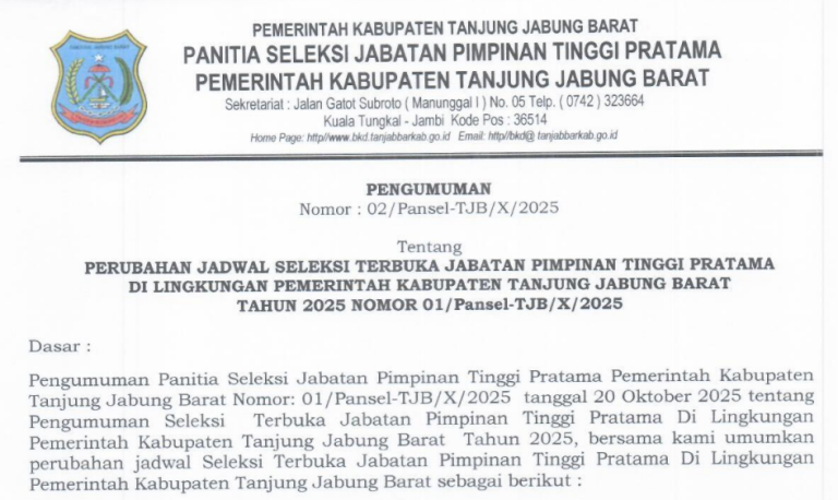 perubahan jadwal